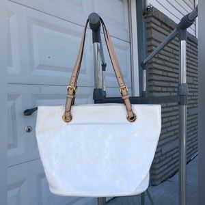 Michael Kors White Patent Leather Handbag